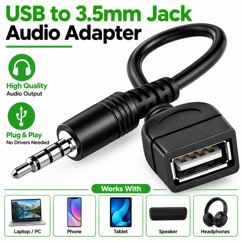 Adattatore audio usb 5mm - usb, 3.5mm